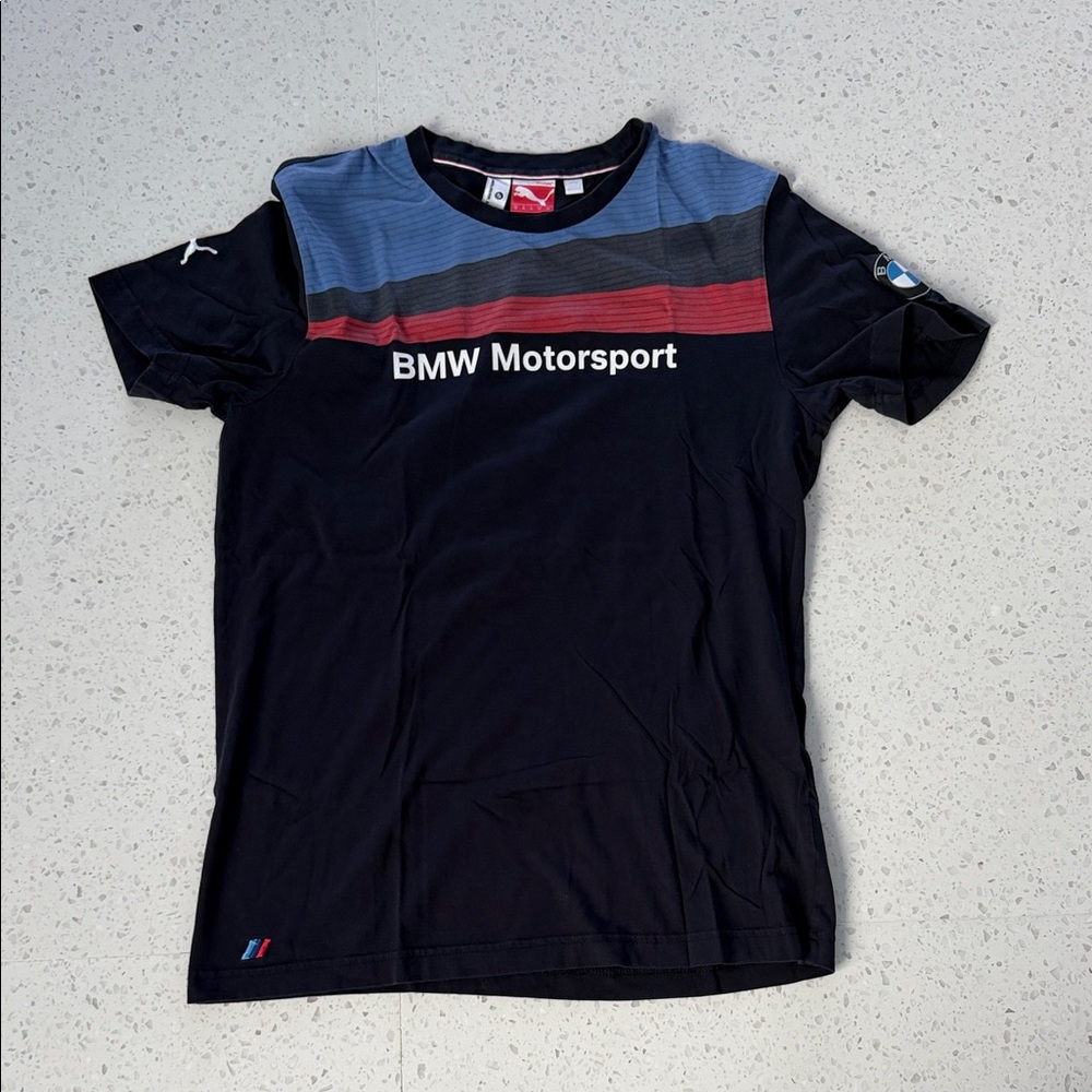 Puma BMW Motorsport Blue and Red Tee Size Medium Never Worn!!